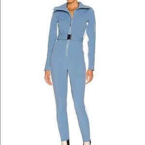 Cordova Waterproof Stretch Striped Ski Suit Blue Storm White NWT Large